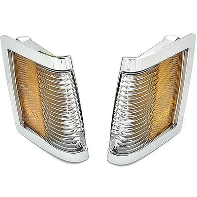 1984-87 Regal, Grand National; Front Side Marker Lamp Set; With Chrome Bezel; LH & RH Sides; Pair