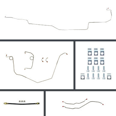 The Right Stuff 69-74 Nova Power 4 Wheel Disc Conversion OE Steel Brake Line Kit - (XOP69H4)