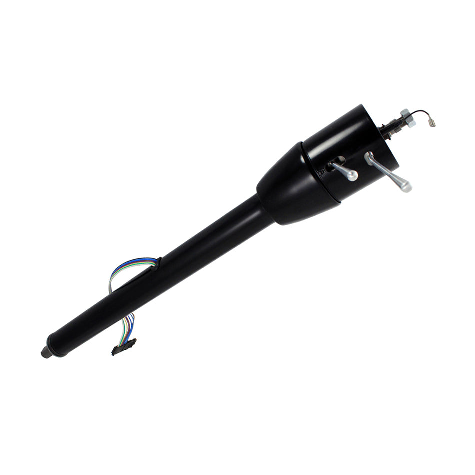 32" Floor Shift Tilt Bell Column with 2" OD, 1"-48 Spline - Black Powdercoat Finish