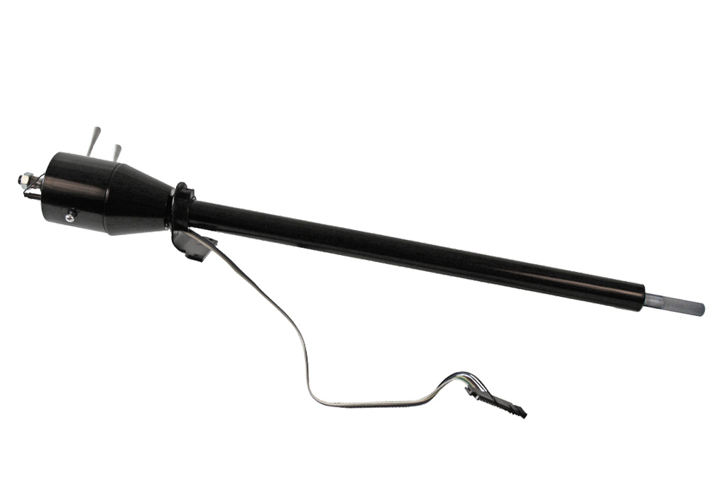 1963-66 Corvette Floor Shift Tilt Column using FR Adapter - Black Powdercoat Finish