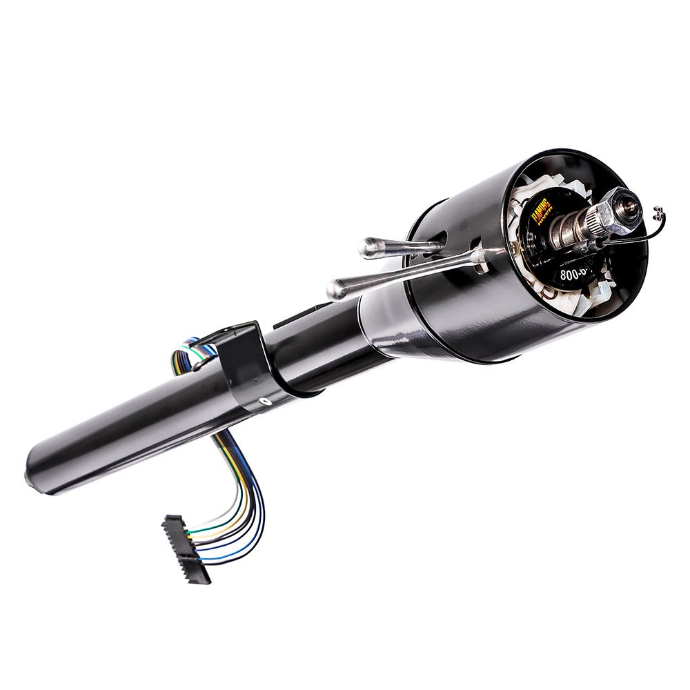 1966-77 Bronco Column Install Kit - Black Powdercoat Floor Shift Column - for Aftermarket Wheel