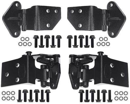 1964-65 Mustang; Upper and Lower Door Hinge Kit; with Hardware