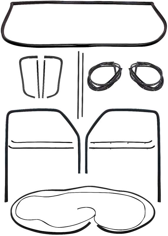 1955-1959 Chevrolet GMC Task Force truck 2-door cab weatherstrip kit
