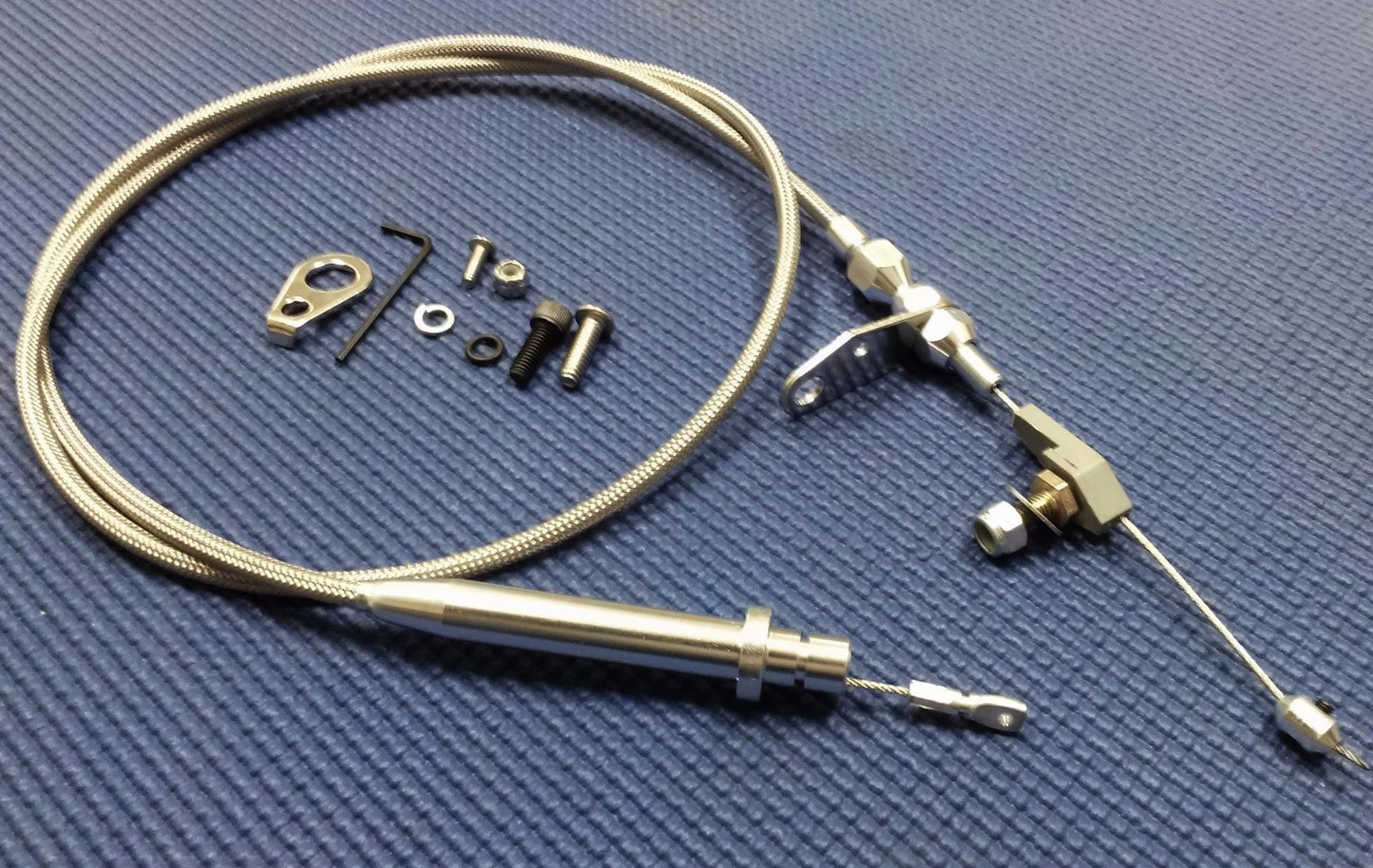 CHEVROLET TURBO TH350 AUTOMATIC TRANSMISSION STEEL BRAIDED KICK DOWN CABLE SET