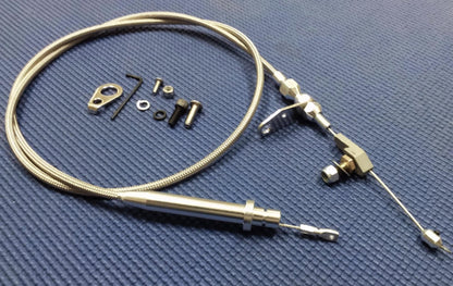 CHEVROLET TURBO TH350 AUTOMATIC TRANSMISSION STEEL BRAIDED KICK DOWN CABLE SET