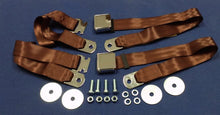 1955-1972 CHEVROLET GMC PICKUP TRUCK VINTAGE CHROME 2 DARK BROWN SEAT BELT SETS