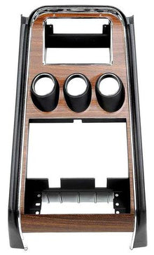 1971-73 Mustang; Center Dash Panel Bezel; Woodgrain; with Gauges