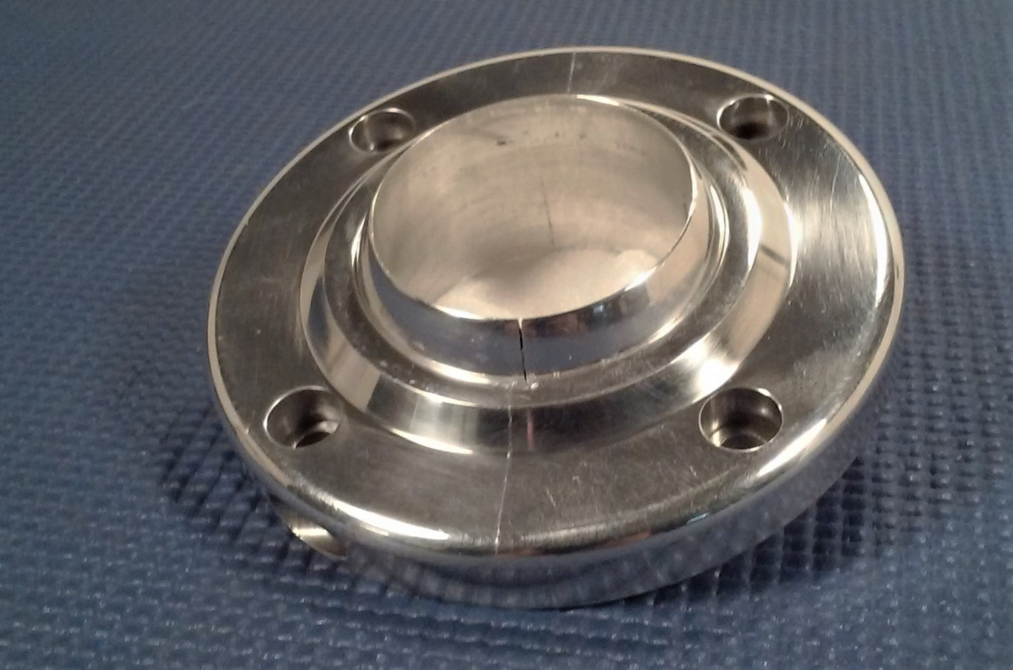 2" POLISHED BILLET ALUMINUM SWIVEL INTERIOR FLOOR MOUNT FOR STEERING COLUMN
