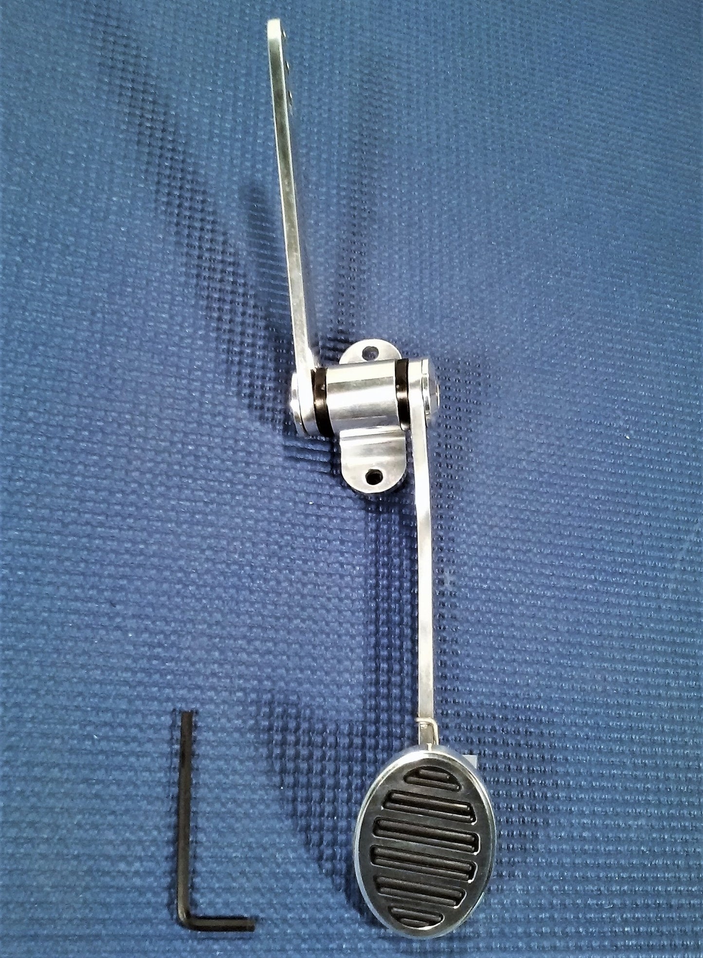POLISHED ALUMINUM SMALL OVAL GAS PEDAL FIREWALL MOUNT ASSEMBLY