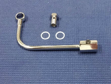 CHROME STEEL INLET FUEL LINE FOR EDELBROCK & CARTER CARBURETORS HAS 3/8NPT INLET