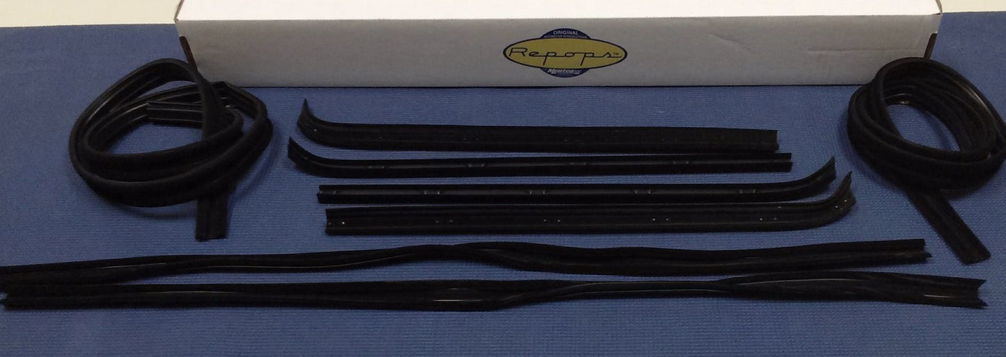 1973 - 1979 FORD PICKUP TRUCK COMPLETE DOOR RUN CHANNELS WINDOWFELT FUZZIES KIT