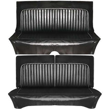 1961-62 Ford Falcon Futura 2-Door Deluxe Interior Front Bucket & Rear Bench Seat Upholstery Kit; Black