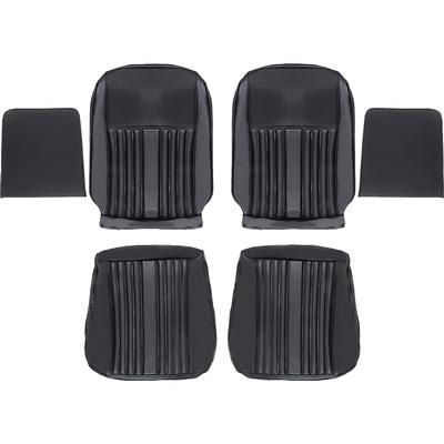 1966-67 Ford Falcon Futura; Front Buckets & Rear Bench Seats Upholstery Set; Black