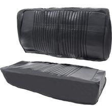 1966 Fairlane 500 2-Door Hardtop Rear Bench Seat Upholstery; Black Sierra w Pichette Inserts
