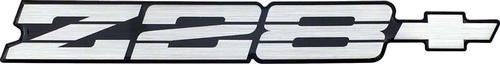 10158545 - 1991-92 Camaro Z28; Rear Panel Emblem ; Silver/Black; GM Licensed
