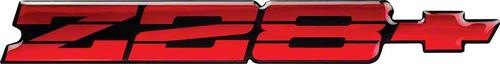 10158546 - 1991-92 Camaro Z28; Rear Panel Emblem ; Red/Black; GM Licensed