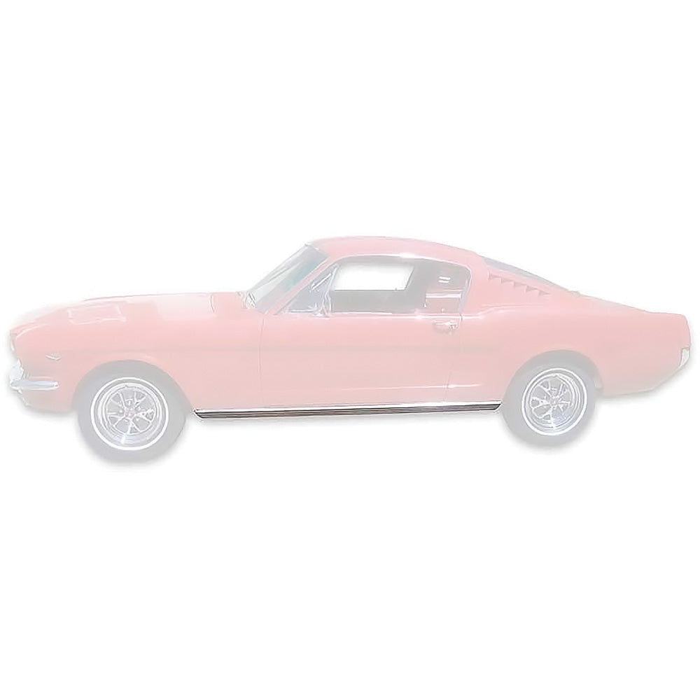 10176B - 1964-66 Mustang; Rocker Panel Molding; With Hardware; LH, Driver Side
