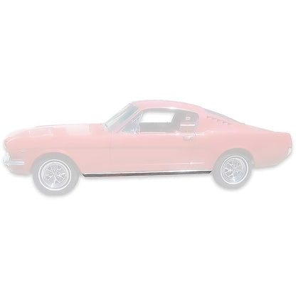 10176B - 1964-66 Mustang; Rocker Panel Molding; With Hardware; LH, Driver Side