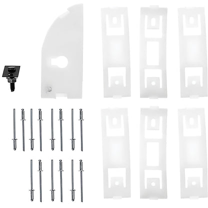 10182H - 1967-68 Mustang; Rocker Panel Molding Clip Set; LH Driver Side