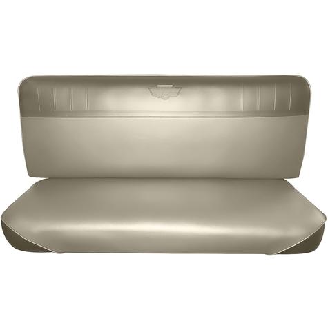 1965-66 Ford F-100 / F-250 Truck Custom / Standard Cab Truck Seat Upholstery; Parchment / White
