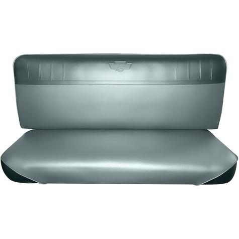 1965-66 Ford F-100 / F-250 Truck Custom / Standard Cab Pickup Truck Seat Upholstery; Silver / White