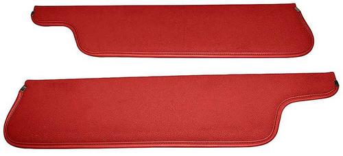 1973-79 Ford F-100 / F-250 / F-350 Pickup Truck Sunvisors; Bright Red