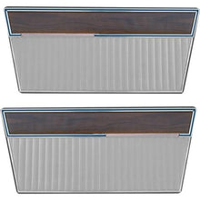 1968-77 Ford Bronco; Front Door Panels; Sierra Vinyl w/ Rosewood Inserts; Gray