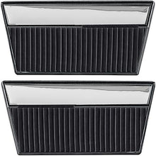 1968-77 Ford Bronco; Front Door Panels; Sierra Vinyl w/ Mylar Inserts; Black