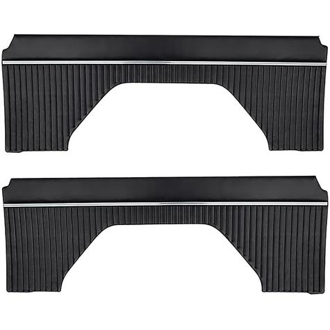 1966-76 Ford Bronco; Rear Quarter Panels; w/o Top; Black