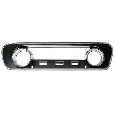 1965 Ford Mustang; Dash Instrument Bezel; Amp & Oil Light; Black Camera Case Finish