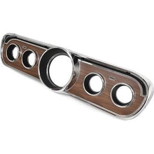 1965-66 Ford Mustang; Dash Gauge Bezel; Deluxe Interior; Woodgrain; For Full Instrumentation