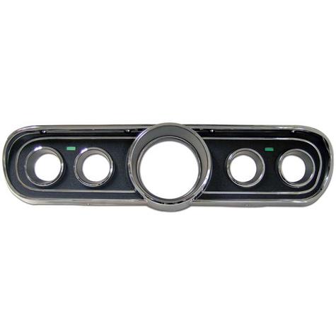 1966 Ford Mustang; Dash Gauge Bezel; Standard Interior; With Full Instrumentation; Black