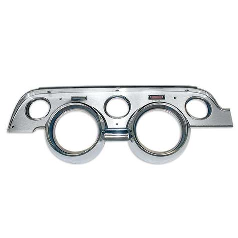 1967 Ford Mustang; Dash Gauge Bezel; Deluxe Interior; Aluminum Finish