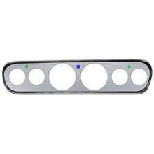1965-66 Mustang; 6-Hole Instrument Gauge Bezel; For Performance Gauges; Brushed Aluminum