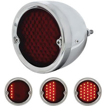 1954-59 Chevrolet, GMC Stepside Pickup; LED Tail Lamp Assembly; 12 Volt; Sequential; Polished Stainless Housing; Red Len