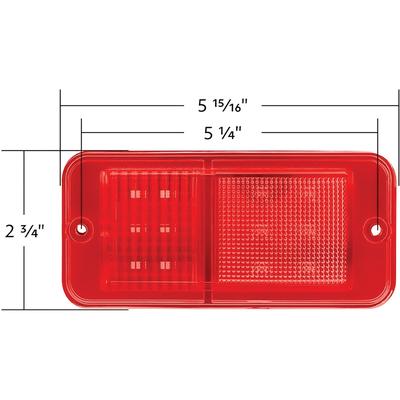 1968-72 Chevrolet, GMC Truck; Rear LED Side Marker Light; Red; LH or RH Sides; Each