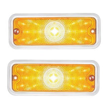 1973-80 Chevrolet, GMC C/K Pickup, Blazer, Jimmy, Suburban; LED Park Lamp Lenses; Amber With Stainless Trim