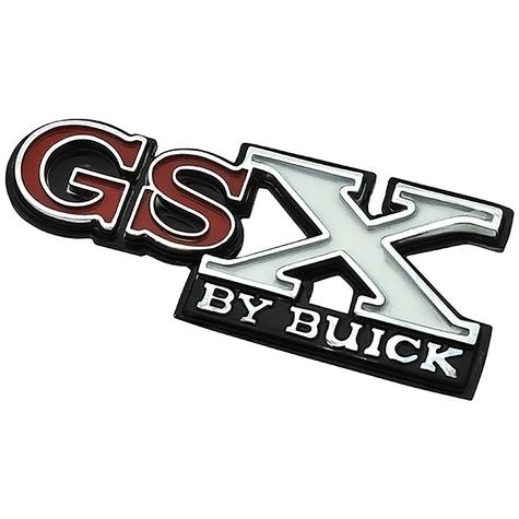 1237097 - 1970 Buick Skylark GSX; Emblem; Radiator Grille; GSX; Red, White, Black; Chrome Edges