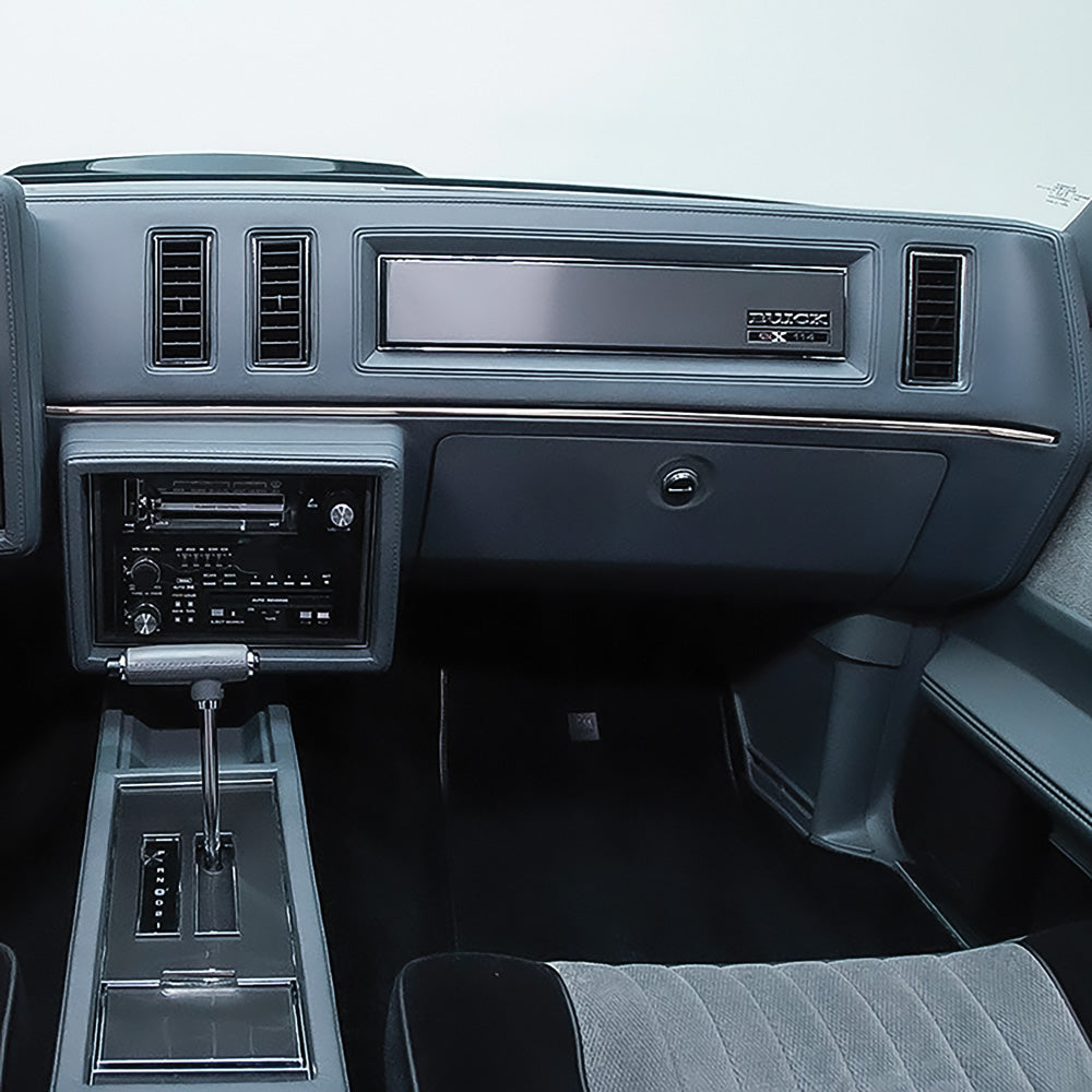 1256404 - 1982-87 Buck Regal; Center Dash Molding; Chrome; Passenger Side