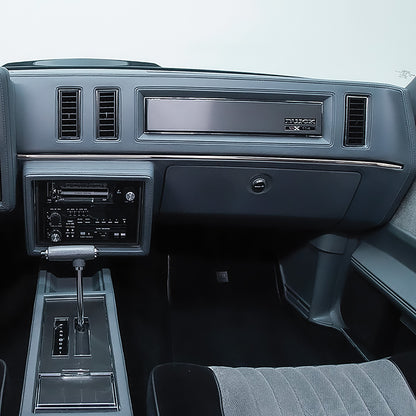1256404 - 1982-87 Buck Regal; Center Dash Molding; Chrome; Passenger Side