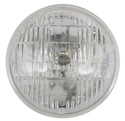 1957-72 Ford/Mercury; 5-3/4" Round Halogen High/Low-Beam Headlight Bulb; With Ford Script