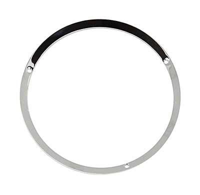 1967-68 Ford Mustang; 7" Headlamp Door Bezel Trim Ring; Chrome; Fits RH or LH Side