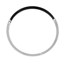 1967-68 Ford Mustang; 7" Headlamp Door Bezel Trim Ring; Chrome; Fits RH or LH Side