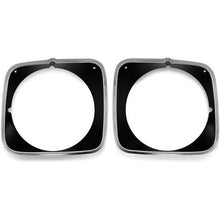 1973 Ford Mustang; Headlight Door; Polished Aluminum w/ Black Paint; Mach 1 Style; Pair