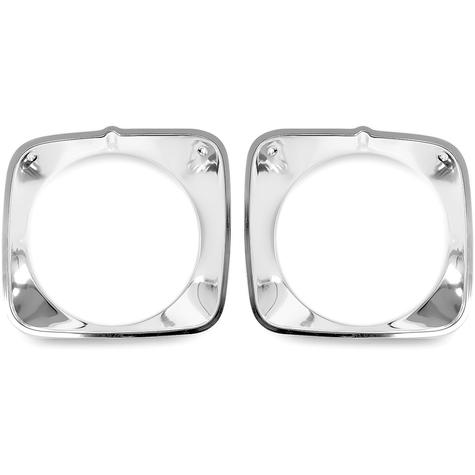 1973 Ford Mustang; Headlight Door; Polished Aluminum; Pair