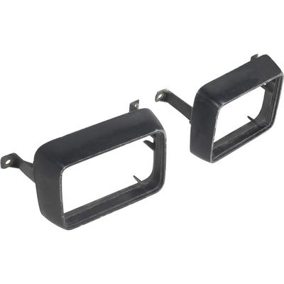 1975-78 Ford Mustang II; Park Lamp Bezel Set; Die-Cast; Black; Paintable; LH & RH; Pair