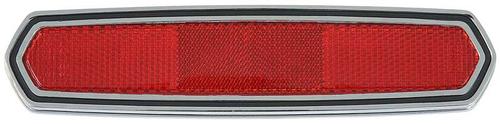 1968 (Late) Ford Mustang; Quarter Panel Reflector Assembly; For Use With Chrome Bezel; Ford Tooling