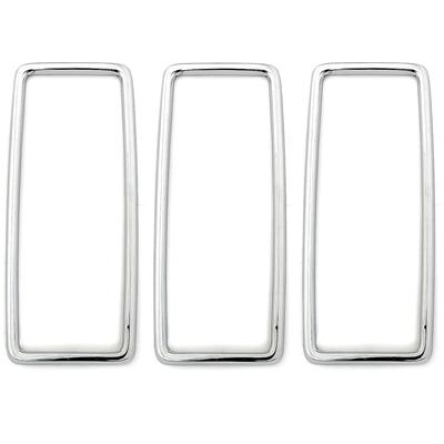 1969 Mustang; Tail Lamp Lens Trim Set; Stainless Steel; 3-Piece Set; RH or LH Sides; 2 Sets Required