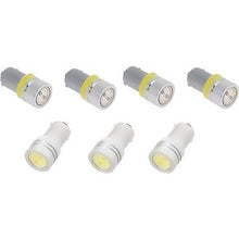 1965-66 Mustang; Instrument Gauge Cluster LED Bulb Kit; For 5-Gauge Cluster With Round 140mph Speedo; 7 Bulb Set; Amber 