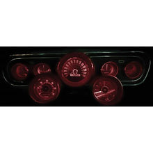 1965-66 Ford Mustang; Instrument Gauge Cluster; w/Rally Pac Tach & Clock; LED Bulb Kit; Red